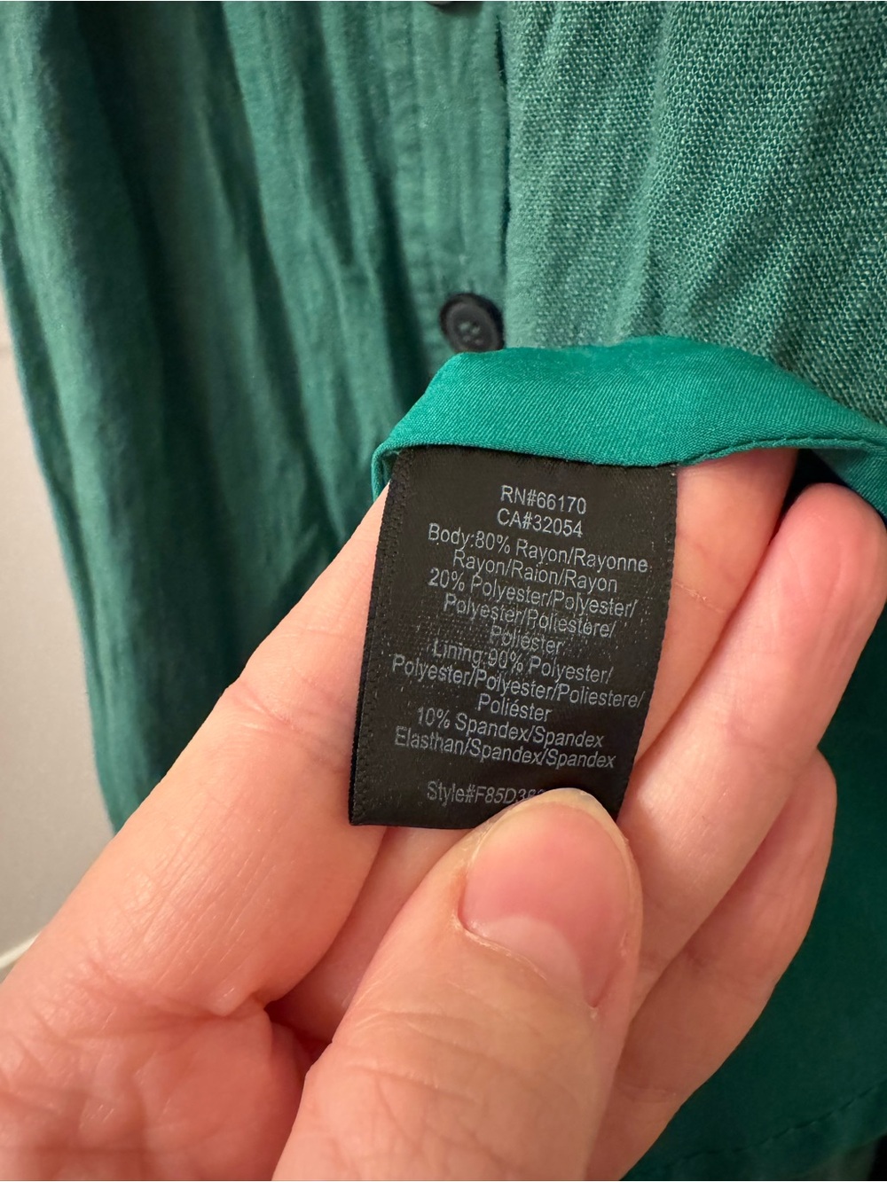 Adelyn Rae Green Button-Front Off-Shoulder Dress - Picture 4 of 4